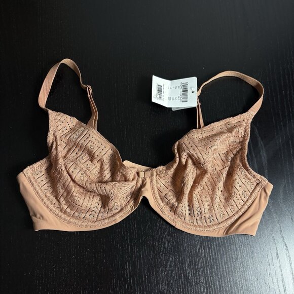 NWT CHANTELLE Size 34C Everyday Graphique Underwire Bra in Mocha Style 10Q1 - Picture 1 of 7